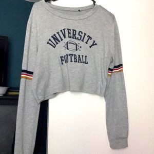 Grey crop top size large